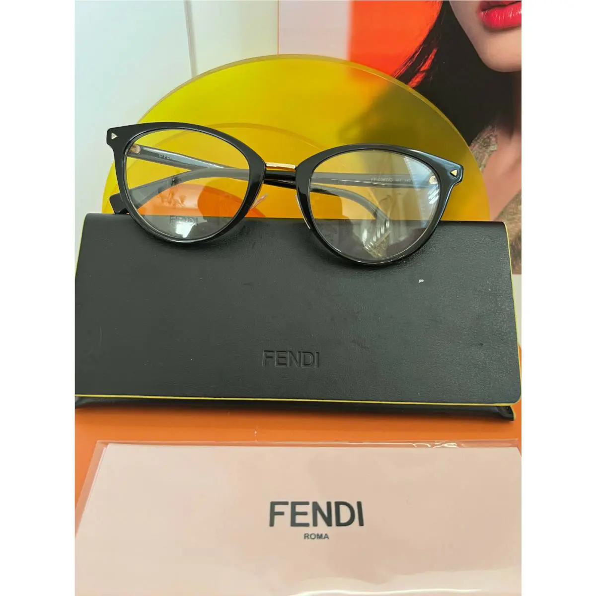 Fendi FF0367/G Cat Eye Black Sunglasses 140MM 98