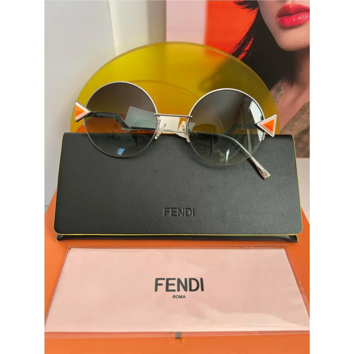 Fendi FF0259F Round Black Sunglasses 145MM 75