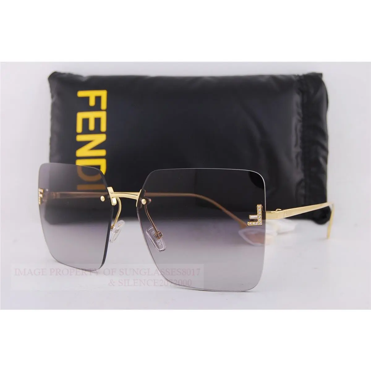 Fendi Sunglasses FE 4082US 30B Gold/gradient Gray For Women
