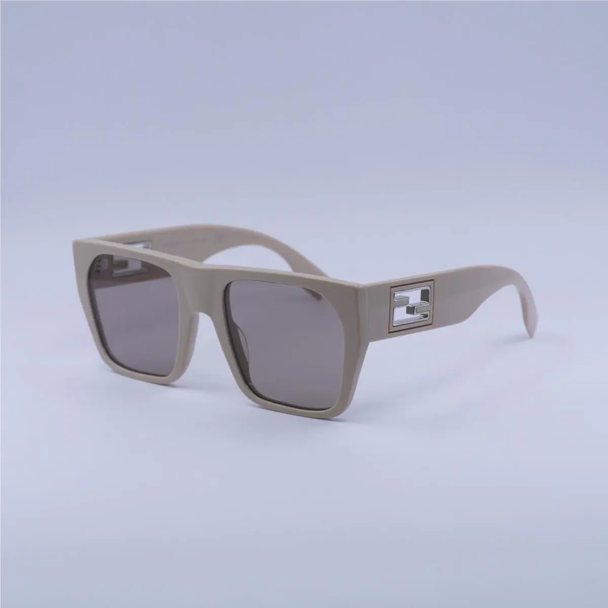 Fendi FE40124I 57E Shiny Transparent Khaki/brown 54-21-145 Sunglasses