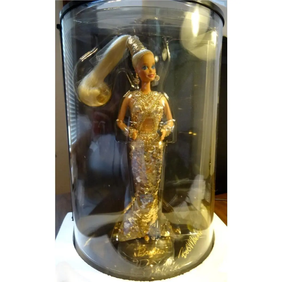 Gold Barbie Doll Bob Mackie Limited Edition 1990 Mattel 5405 Nrfb W/shipper