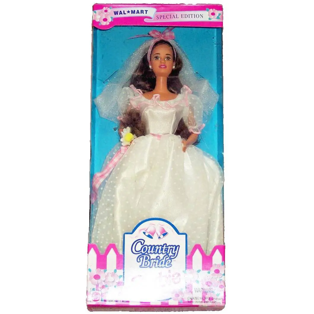 Walmart Country Bride Barbie Doll Wedding Dress 1994 Special Edition Mib Vintage