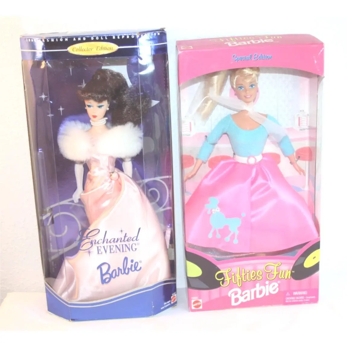 Set of 2 Barbie Collector Dolls - Enchanted Evening 15407 Fifties Fun 15820