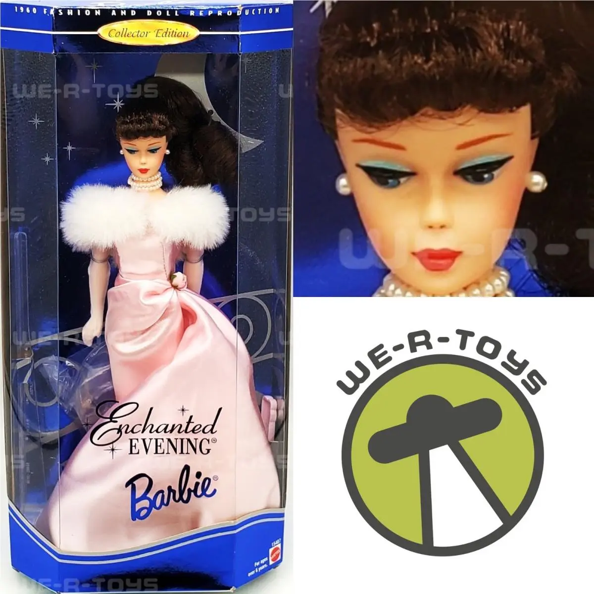 Enchanted Evening Barbie Doll Brunette 1960 Reproduction 1995 Mattel 15407
