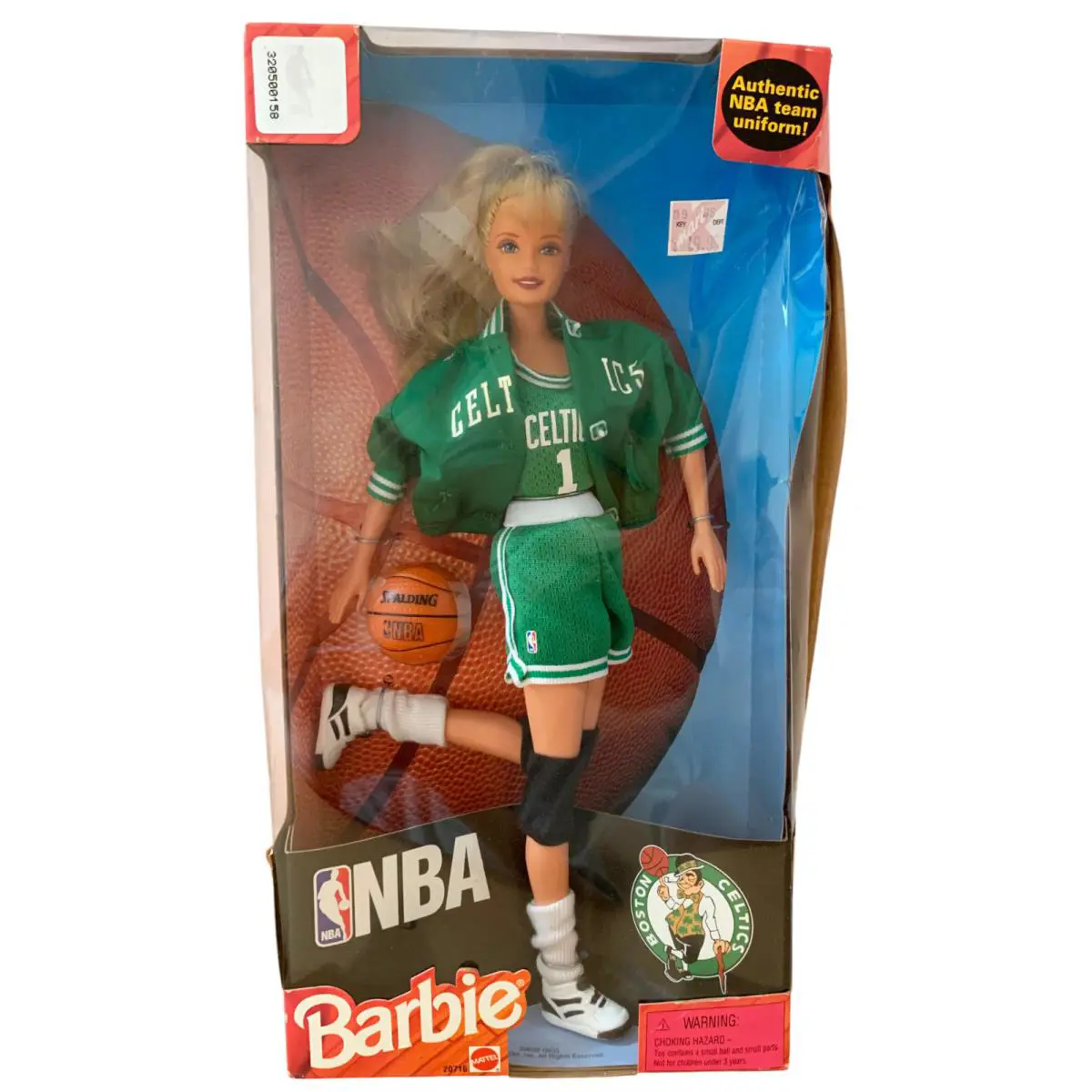 Vintage 1998 Nba Barbie Boston Celtics 20716 Mattel Team Uniform Basketball
