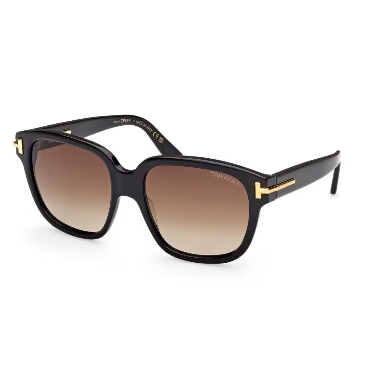 TF 1236 Icon Collection Sunglasses 01F Black/brown Gradient 58 by Tom Ford