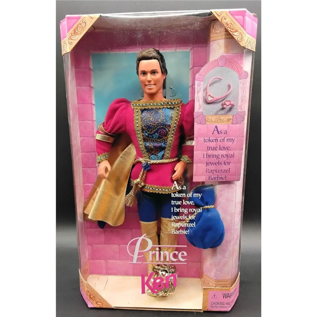 Vintage 1997 Prince Ken Doll Rapunzel 18080 Nrfb Mattel - Doll Hair: Brown, Doll Eye: Blue