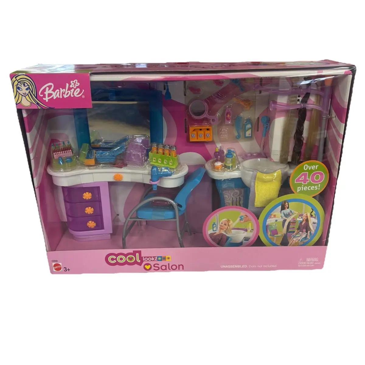 2003 Barbie Cool Lookz Hair Salon