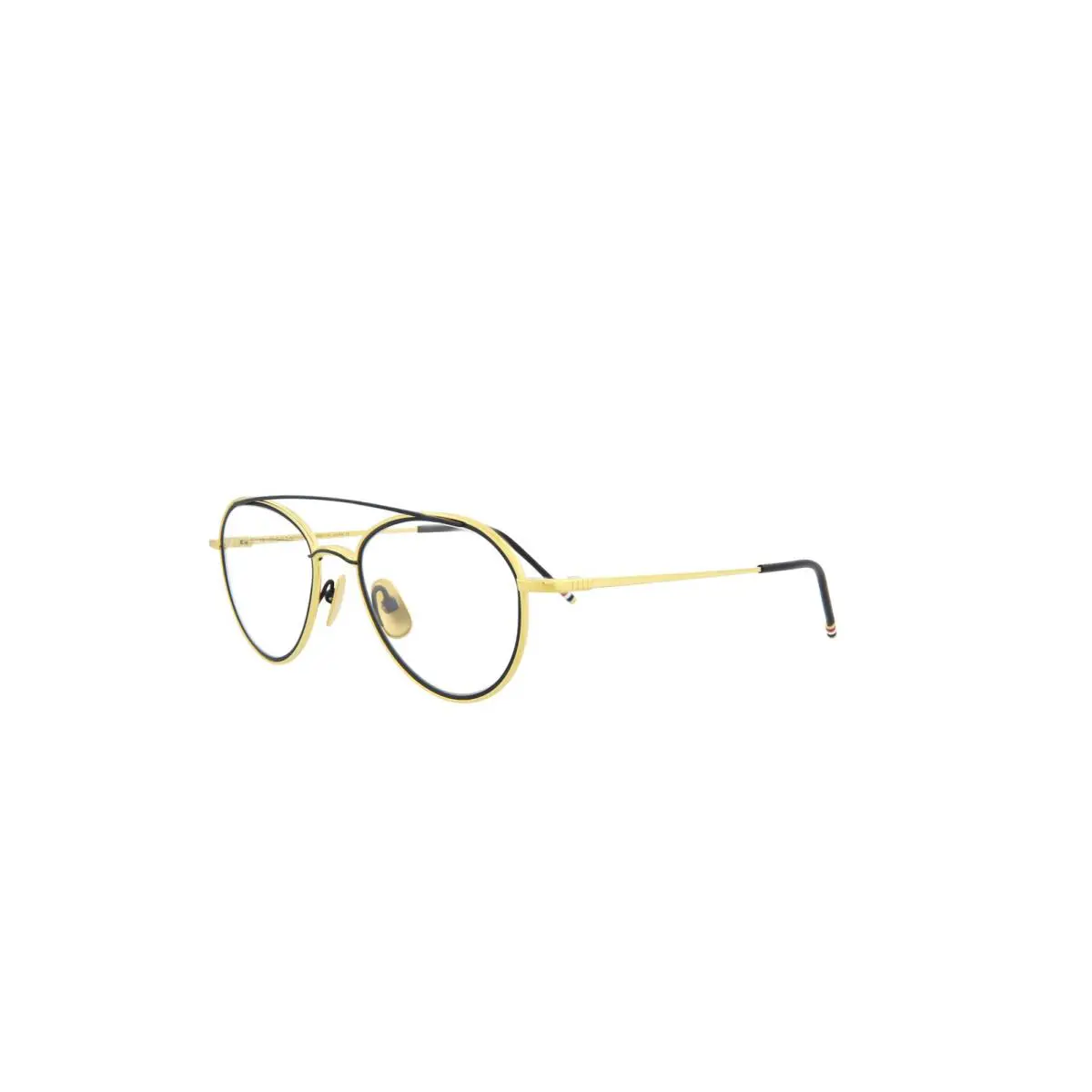 Unisex Novelty 53mm Yellow Gold Matte Navy Opticals TB109-CGLDNVY53 by Thom Browne