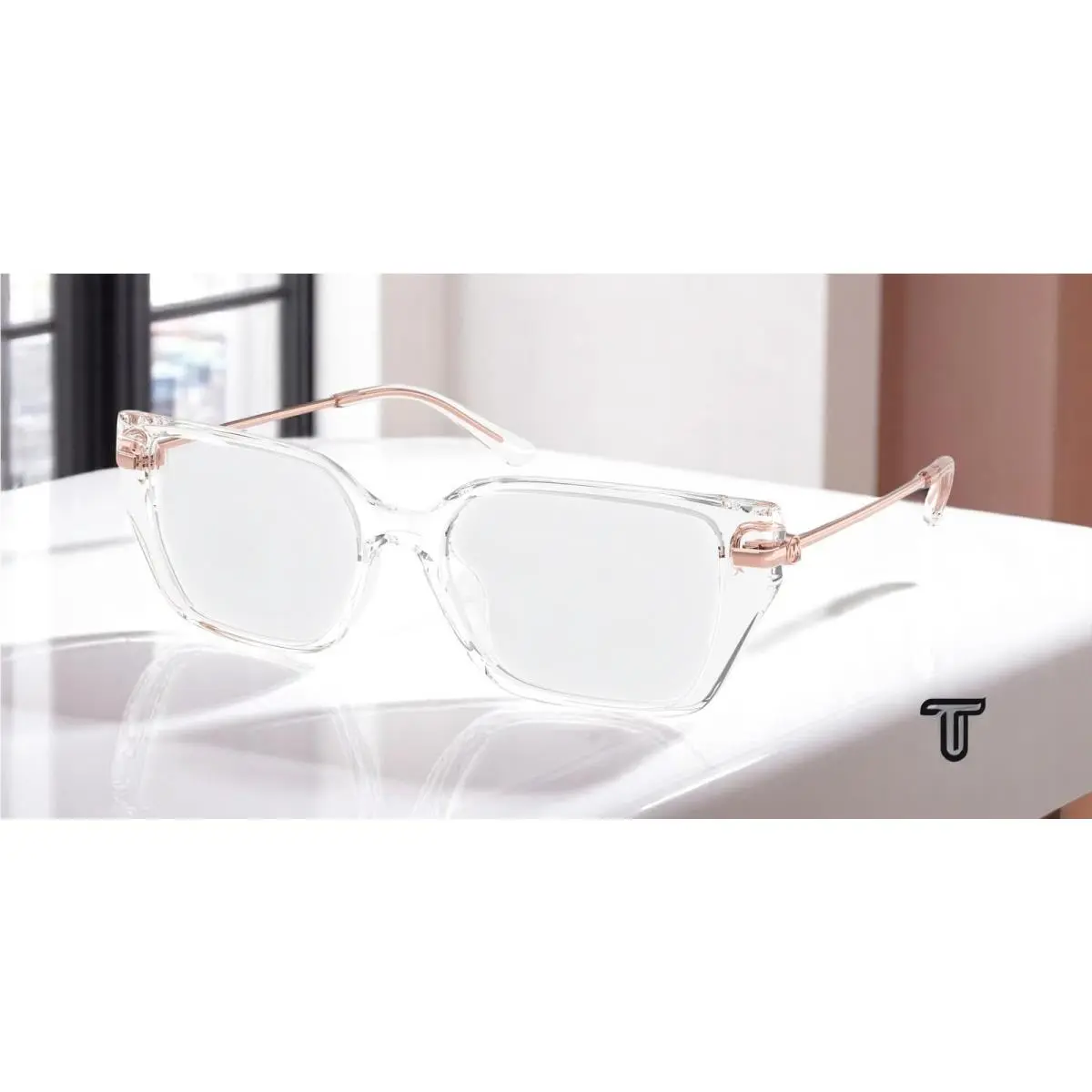 Michael Kors MK4134U 3015 Crete Clear Demo Lens 52 mm Women`s Eyeglasses
