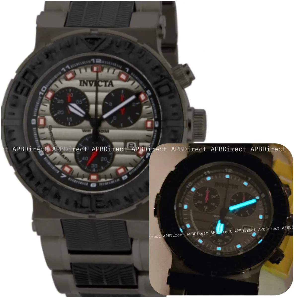 Invicta - Swiss Eta G10.711 Chronograph Ocean Reef - Gunmetal - Mens Watch