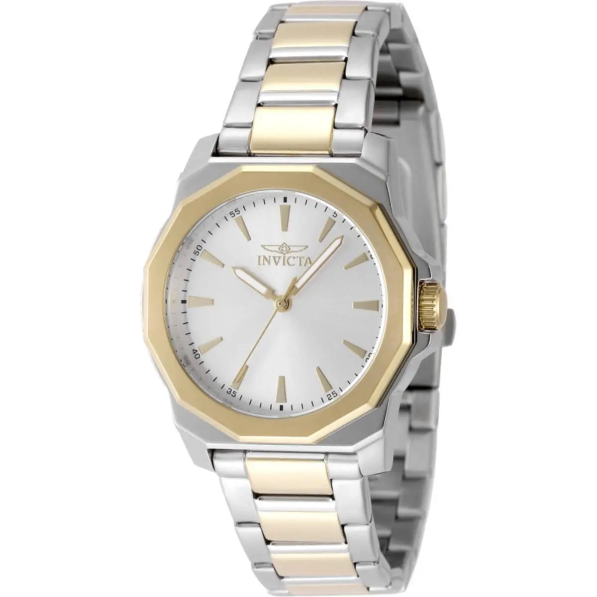 Invicta Men`s Watch Speedway Quartz Silver Dial Two Tone Steel Bracelet 49088