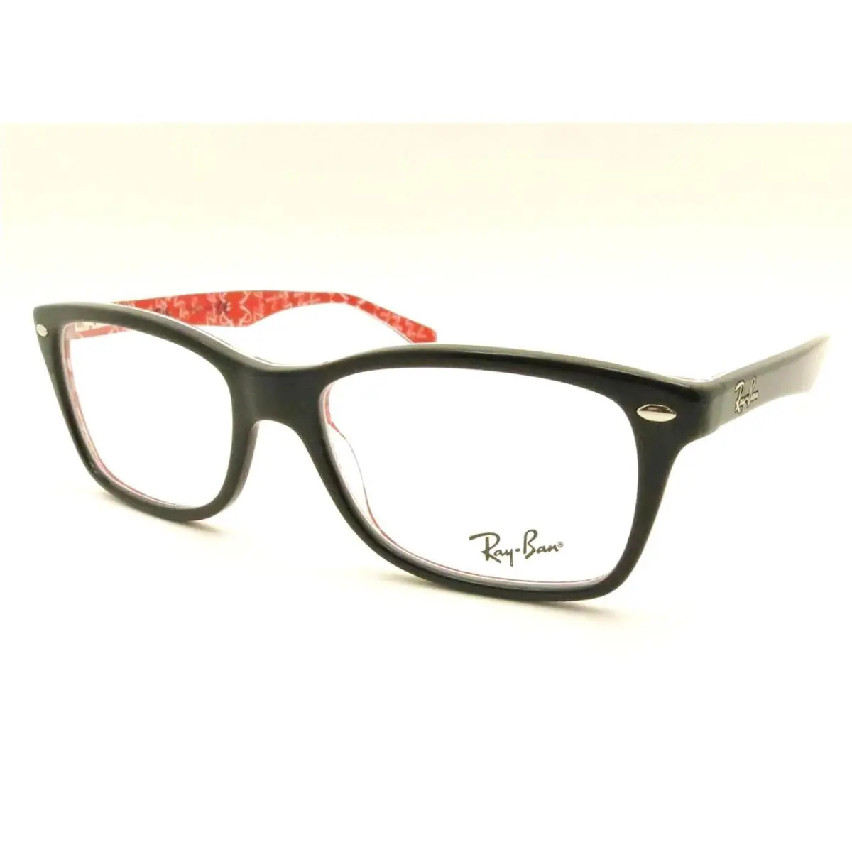 Ray Ban 5228 2479 53mm Black w/ Red Logo Interior 53 Frame