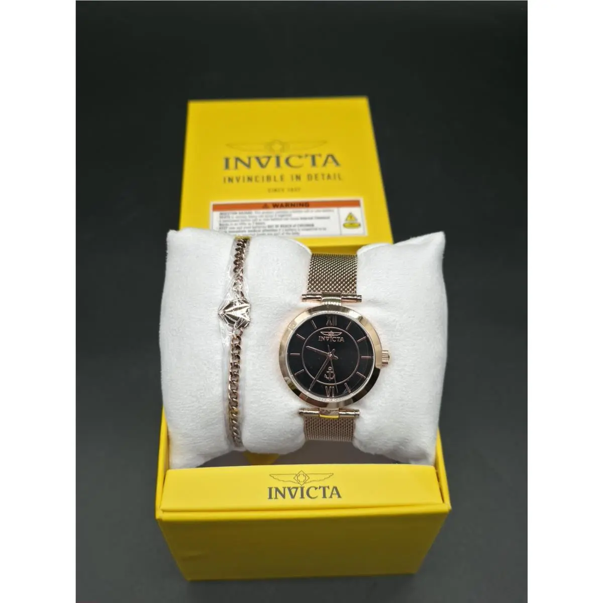 Watch Invicta Ocean Voyage Lady 32mm Stainless Rose Gold Heart Bracelet 47266