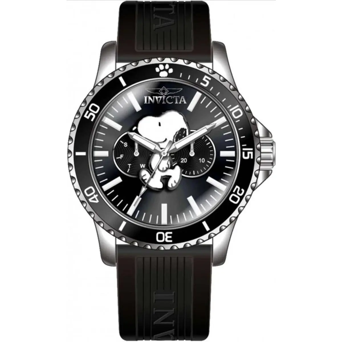 Invicta 38644 Character Peanuts Watch Snoopy Limited Black Dial Quartz 48MM