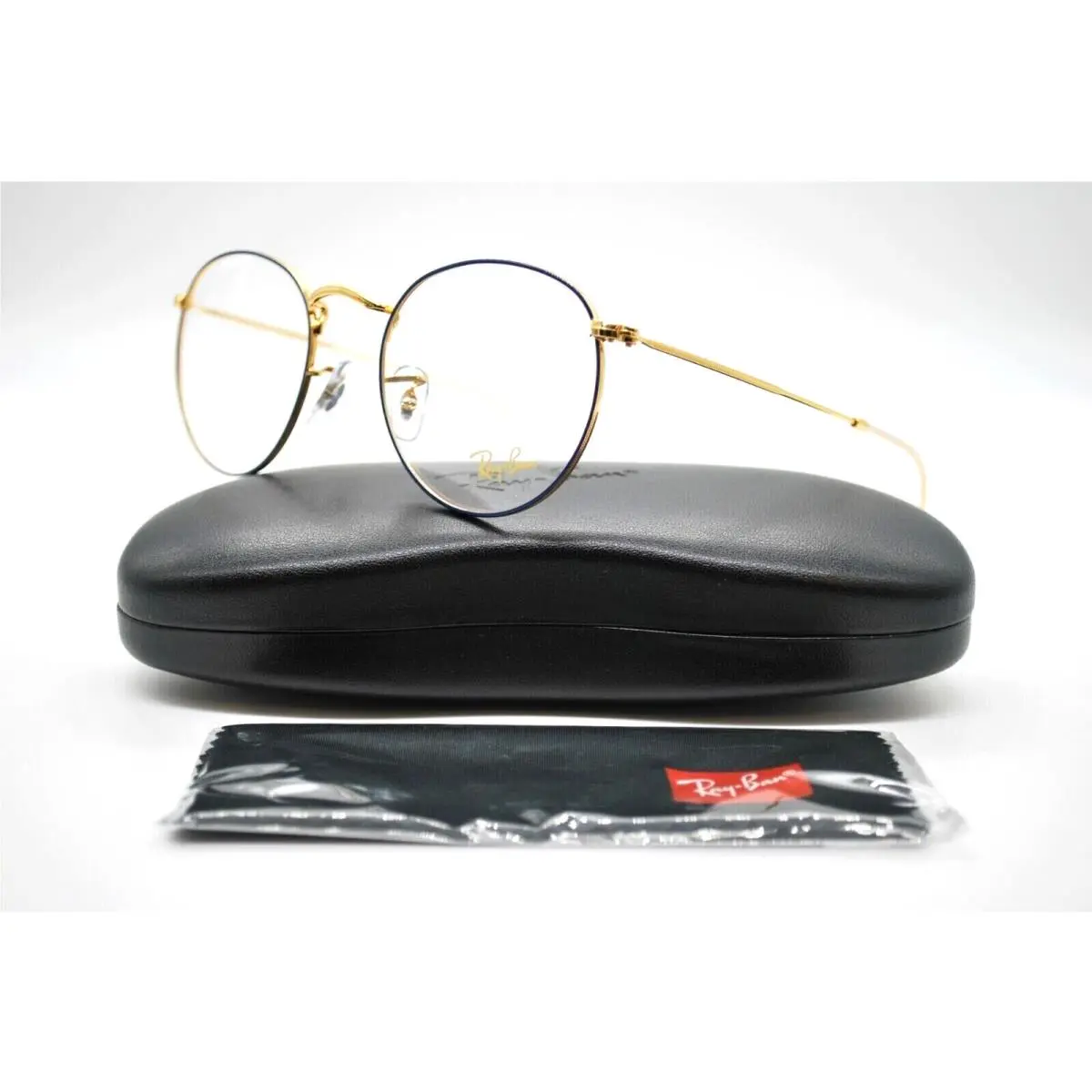 Ray-ban Eyeglasses RB1970V 3105 54 19 145 Navy Blue Gold Round Unisex