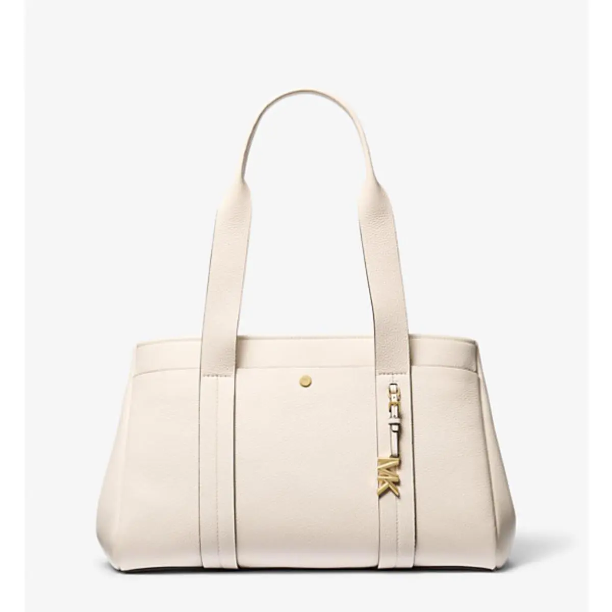 Michael Kors Romee Large Tote Pebbled Leather Cream Shoulder Bag