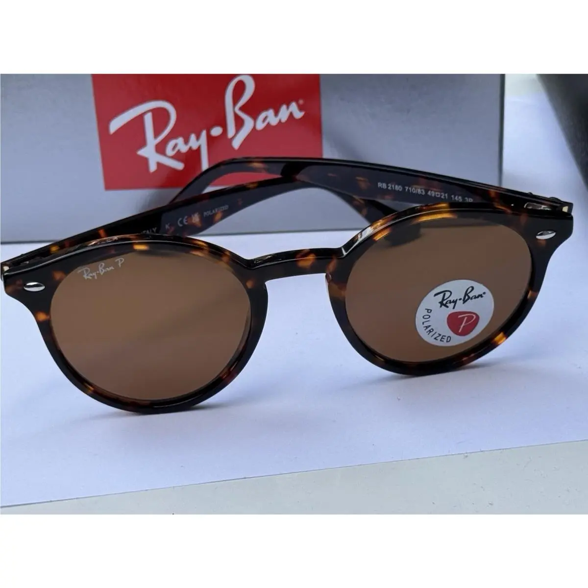 Ray-ban RB2180 710/83 Light Havana/polarized B-15 Brown Sunglasses 49mm
