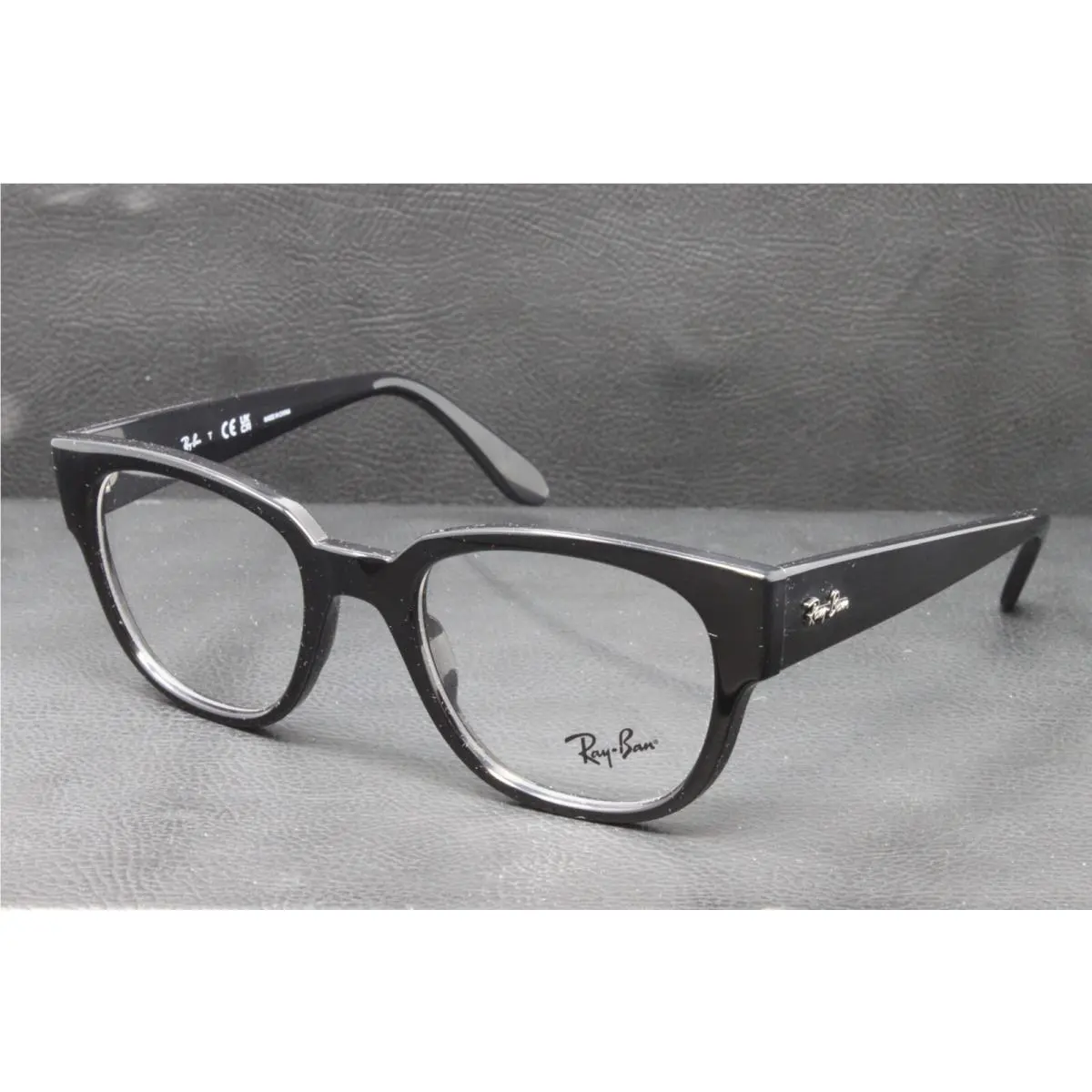 Ray Ban Eyeglasses Unisex Black Square Plastic 50mm RX7210-2000