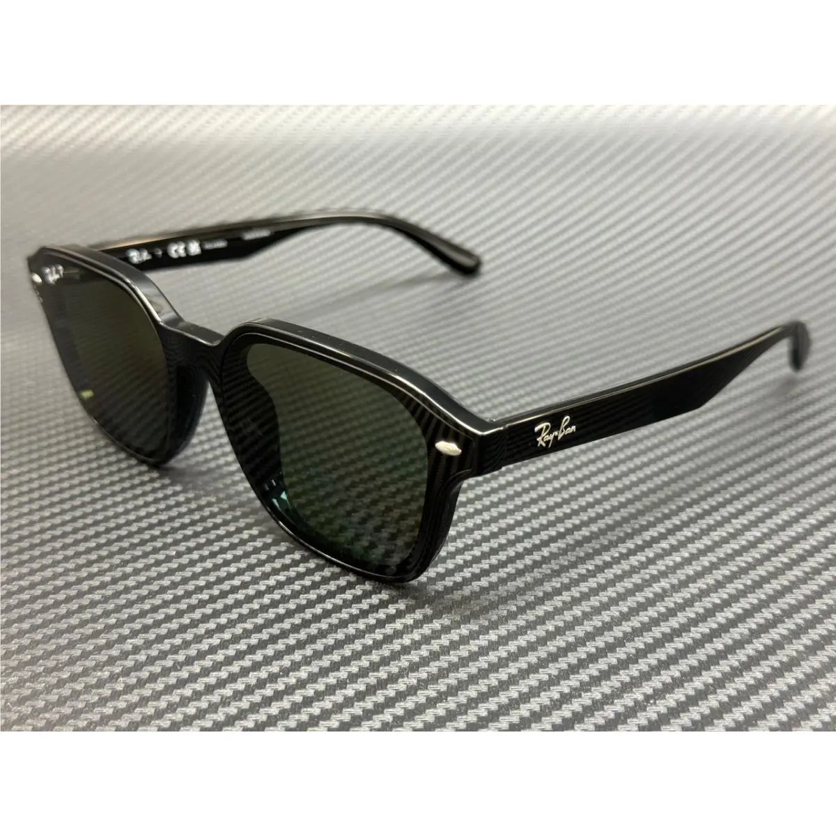 Ray Ban RB4458D 601 9A Black Green Polarized Unisex 65 mm Sunglasses