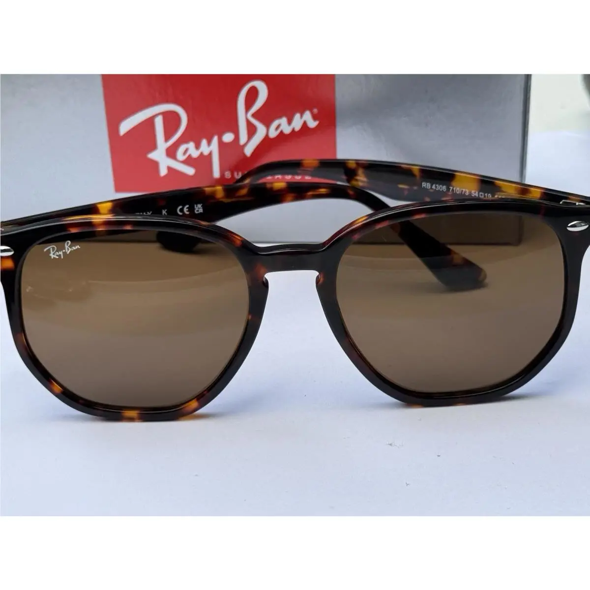 Ray-ban RB4306 710/73 Polished Light Havana/B-15 Brown Sunglasses 54mm