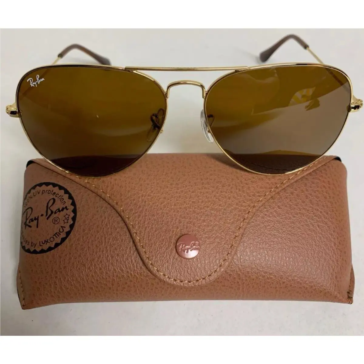 Ray-ban Aviator Sunglasses RB3025 58-14mm Gold Frame Brown Lenses 001/33