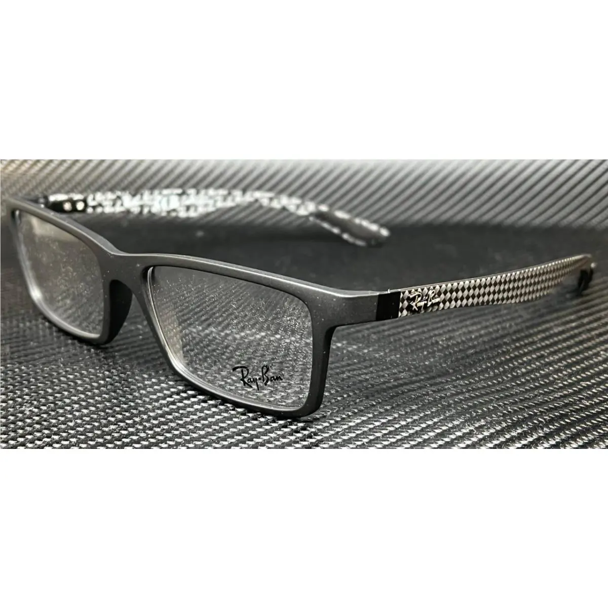 Ray Ban RX8901 5263 Gloss Black Rectangle Men`s 53 mm Eyeglasses