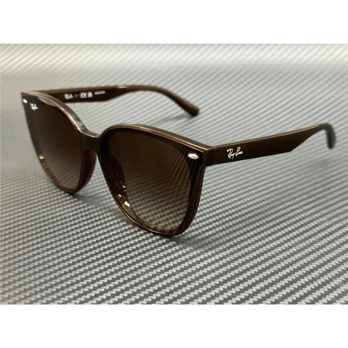 Ray Ban RB4423D 714 13 Transparent Brown Unisex 66 mm Sunglasses