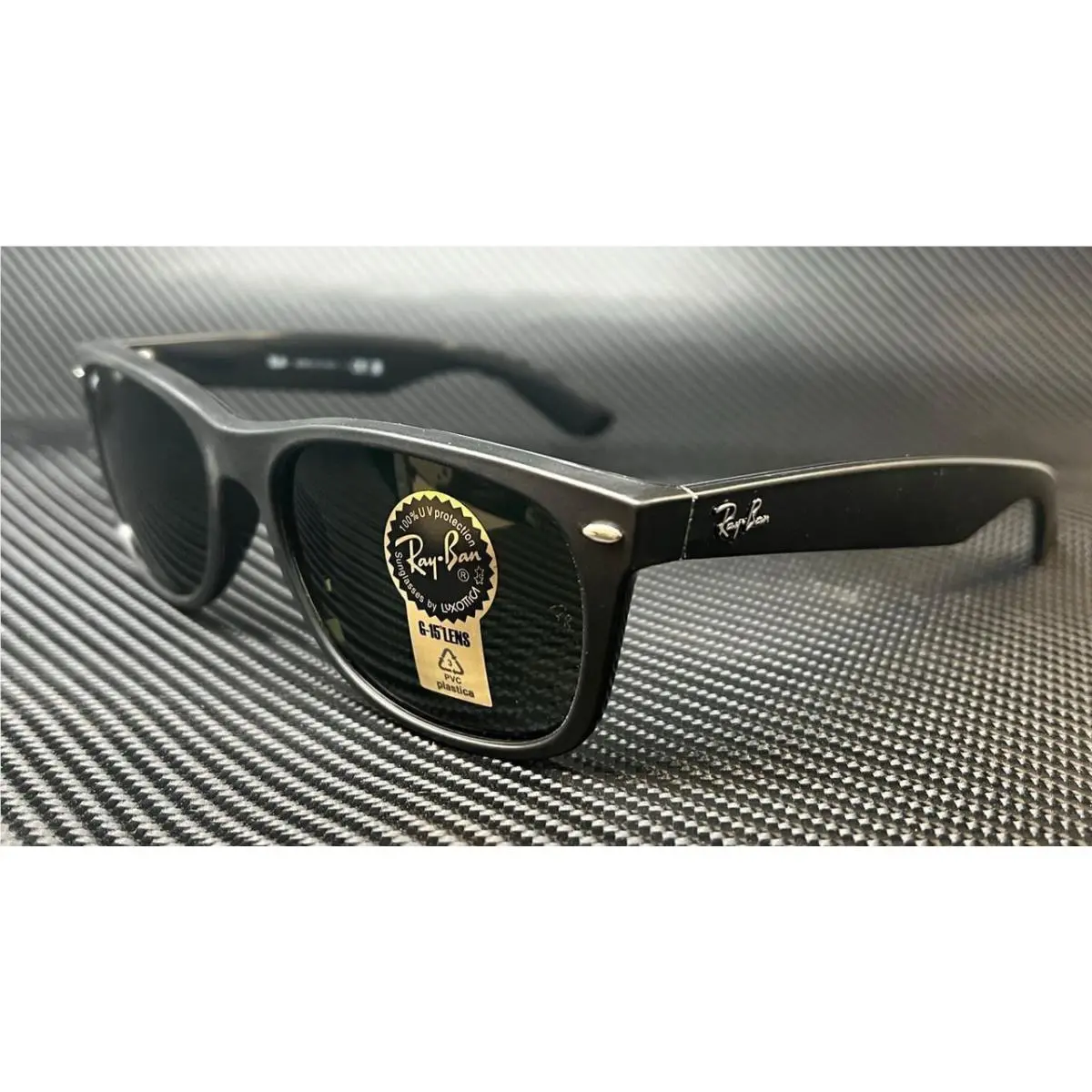 Ray Ban RB2132 646231 Rubber Black Square Unisex 52 mm Sunglasses
