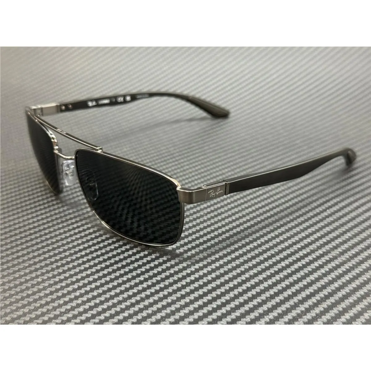 Ray Ban RB3737 004 87 Gunmetal Dark Grey Unisex 60 mm Sunglasses