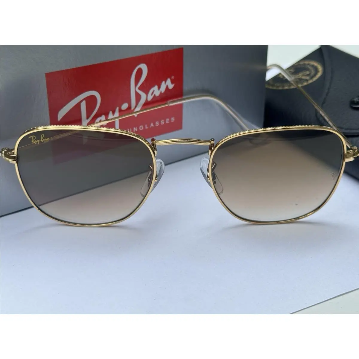 Ray-ban RB3857 9196/51 Frank Legend Gold with Gradient Brown Sunglasses 51mm