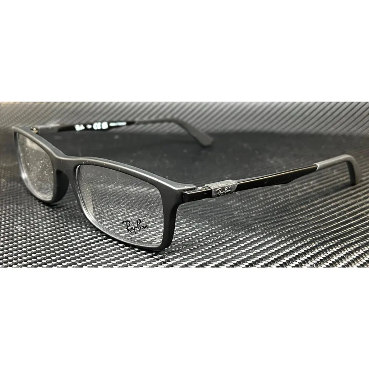 Ray Ban RX7017 5196 Matte Black Rectangle 56 mm Unisex Eyeglasses
