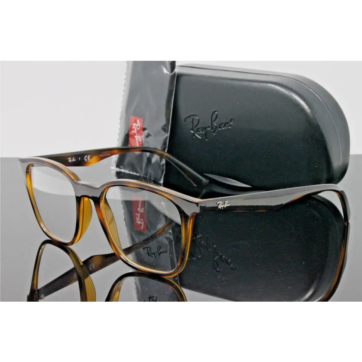 Ray Ban Eyeglasses Unisex Havana Square Plastic 51mm RX7177-2012