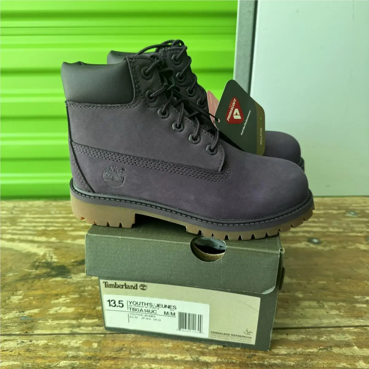 Timberland 6in Premium Boot Purple Boots Classic 13.5 Youth Primaloft