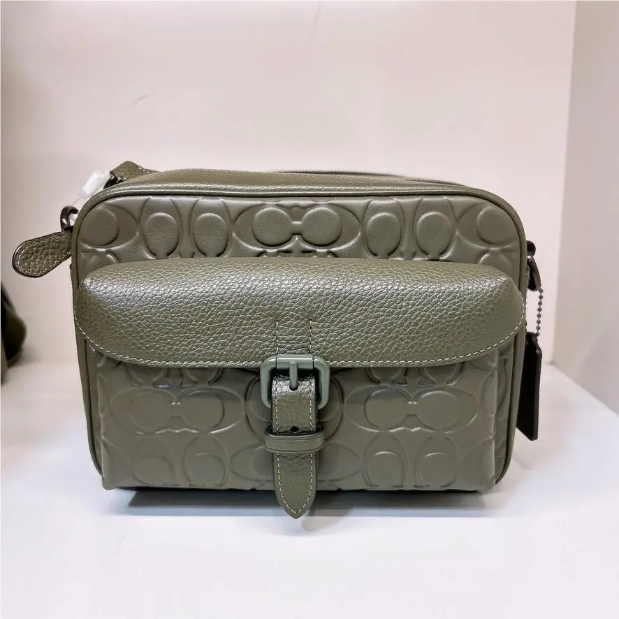 Coach Men`s Warner Crossbody Bag In Signature Leather CAJ83