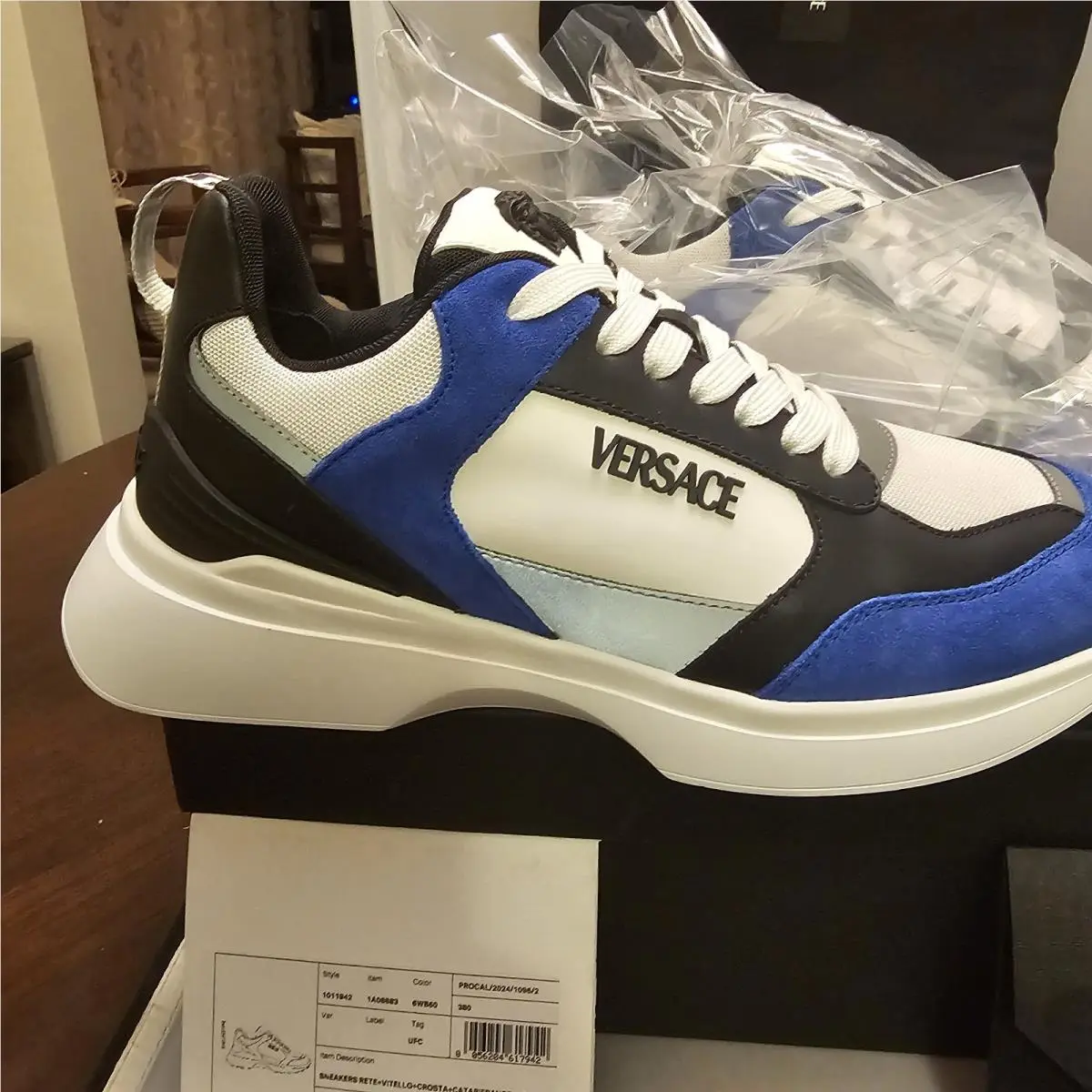 Versace shoes - Versace Medusa - Medusa - 1011942 - White/Black/Blue (UPC: 8056204617942) 1