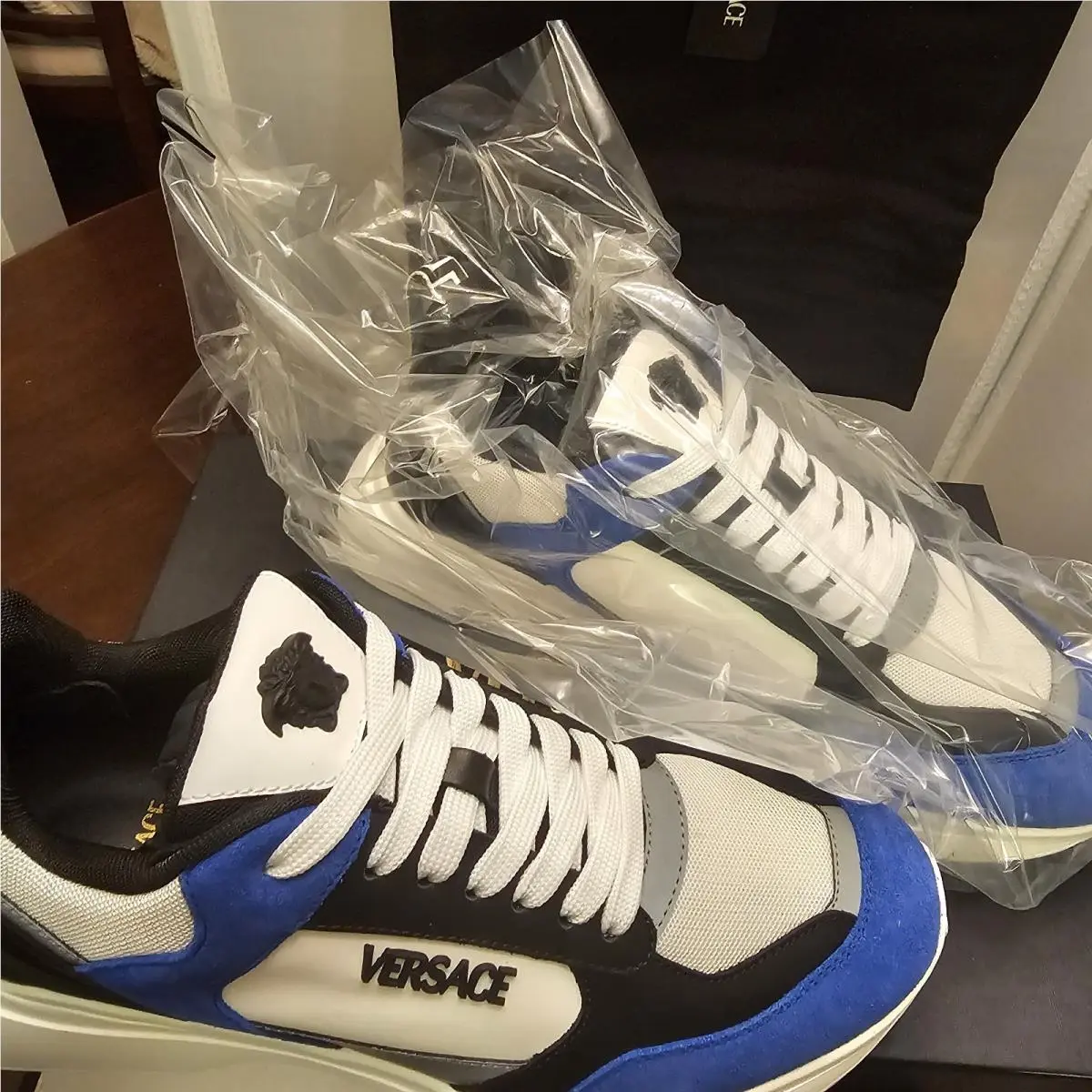 Versace shoes - Versace Medusa - Medusa - 1011942 - White/Black/Blue (UPC: 8056204617942) 2