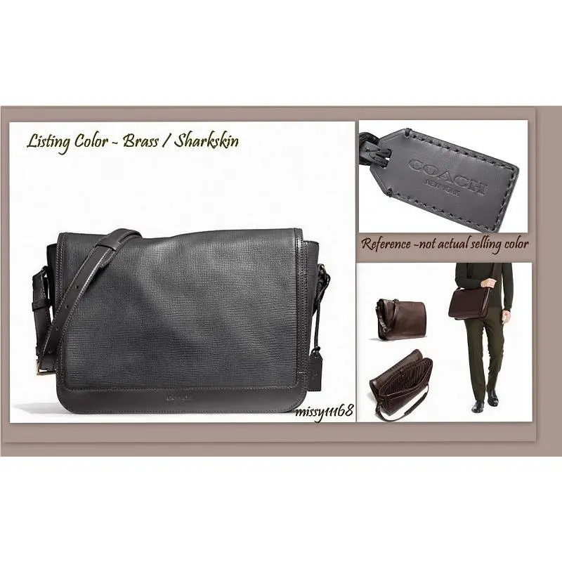 Coach Crosby Business Messenger Grain Leather 71222 B4/Sharksk