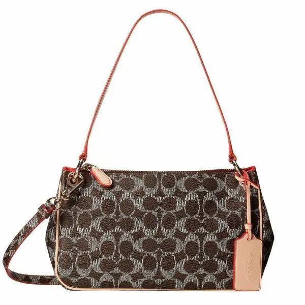 Charley Crossbody in Signature Canvas 34546 Light Gold/saddle Apricot by Coach