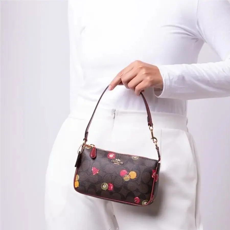 Coach C7403 Nolita 19 In Signature Canvas with Ornament Print - Gold/brown Black