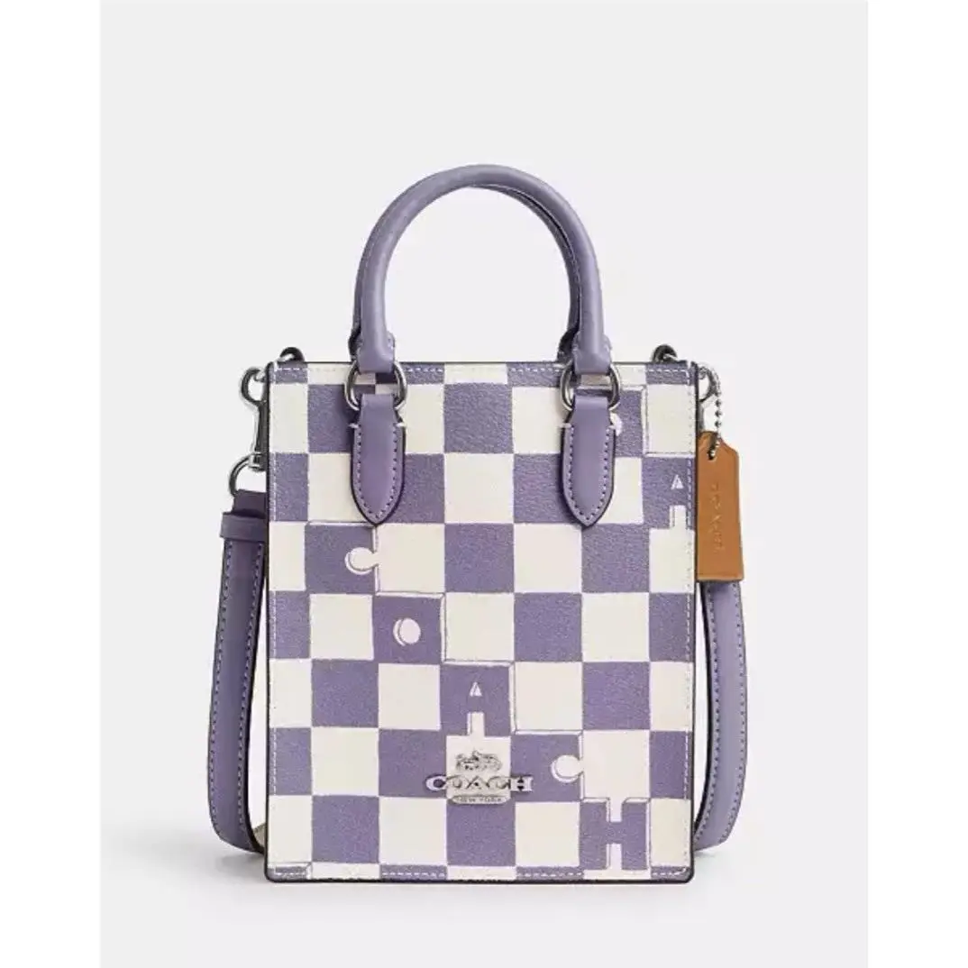 Coach North South Mini Tote Checkerboard Print CR180