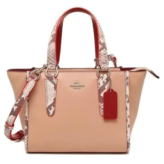 Coach Mini Crosby Carryall 21 F11750 Refined Leather Python Embossed Leather