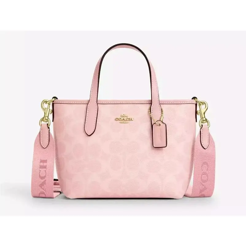 Coach City Mini Tote Bag Signature Canvas CW032 Powder Pink Outlet