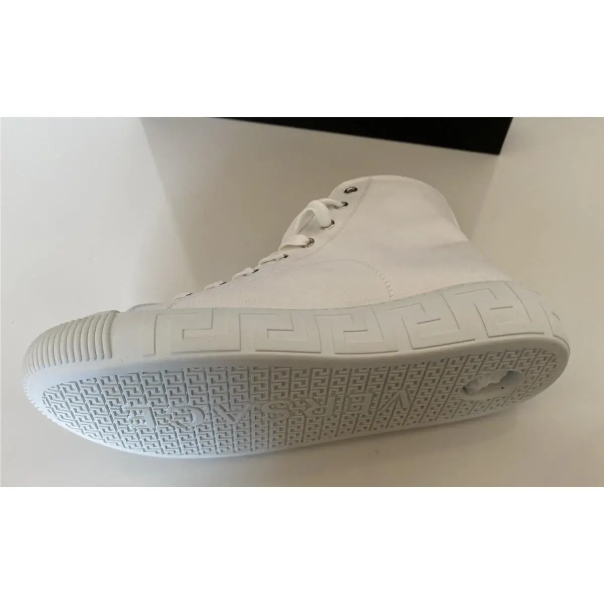 Versace White Palladium High-top Canvas Sneakers 12.5 US (45.5 Euro) DSU8403 Versace Women main image 3