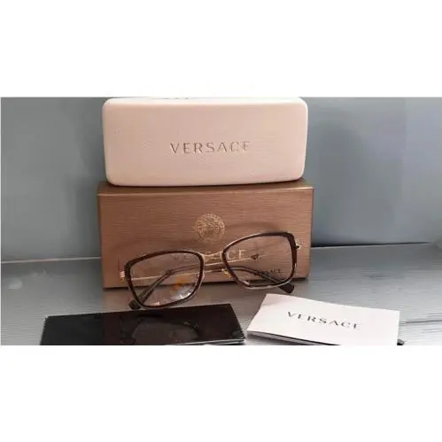 Versace Mod 1243 1399 Rectangular Gold Grey Frame Eyeglasses 15