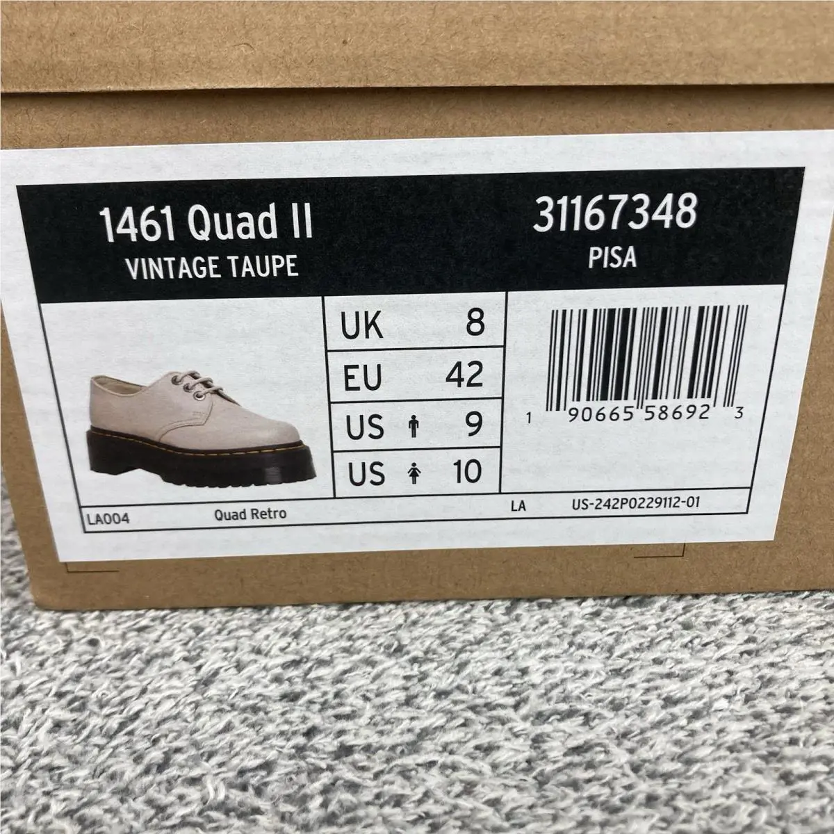 Dr. Martens shoes - Quad II Platform Derby - Quad Platform Derby - Vintage Taupe 7