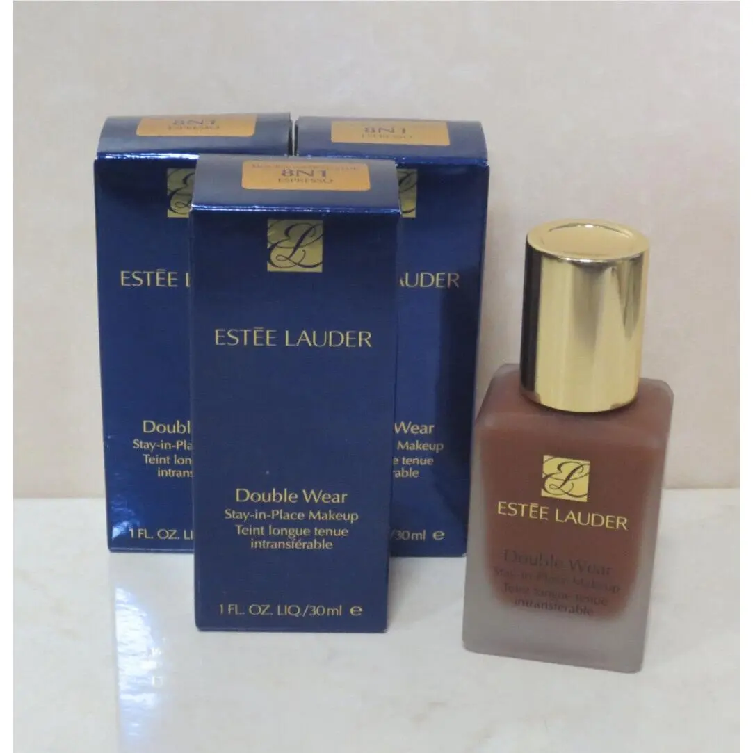 3 Estee Lauder Double Wear Stay-in-place Makeup - 8N1 Espresso - 1 OZ Boxed by Estée Lauder