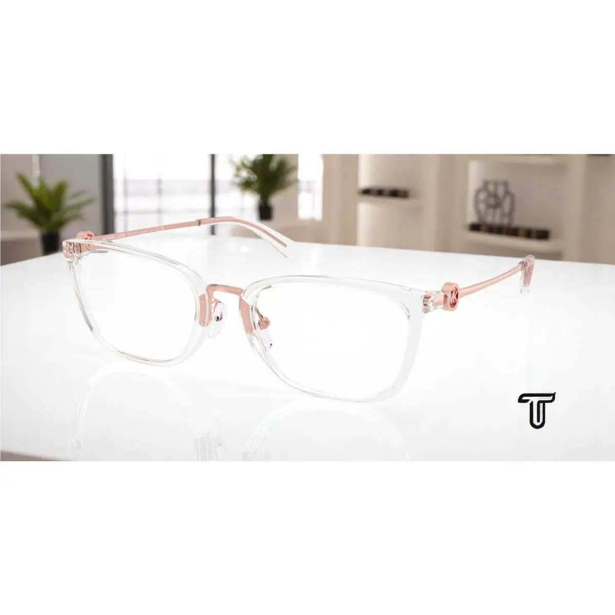 Michael Kors Captiva MK4054 3105 Crystal Clear Demo Lens 52 mm Men`s Sunglasses