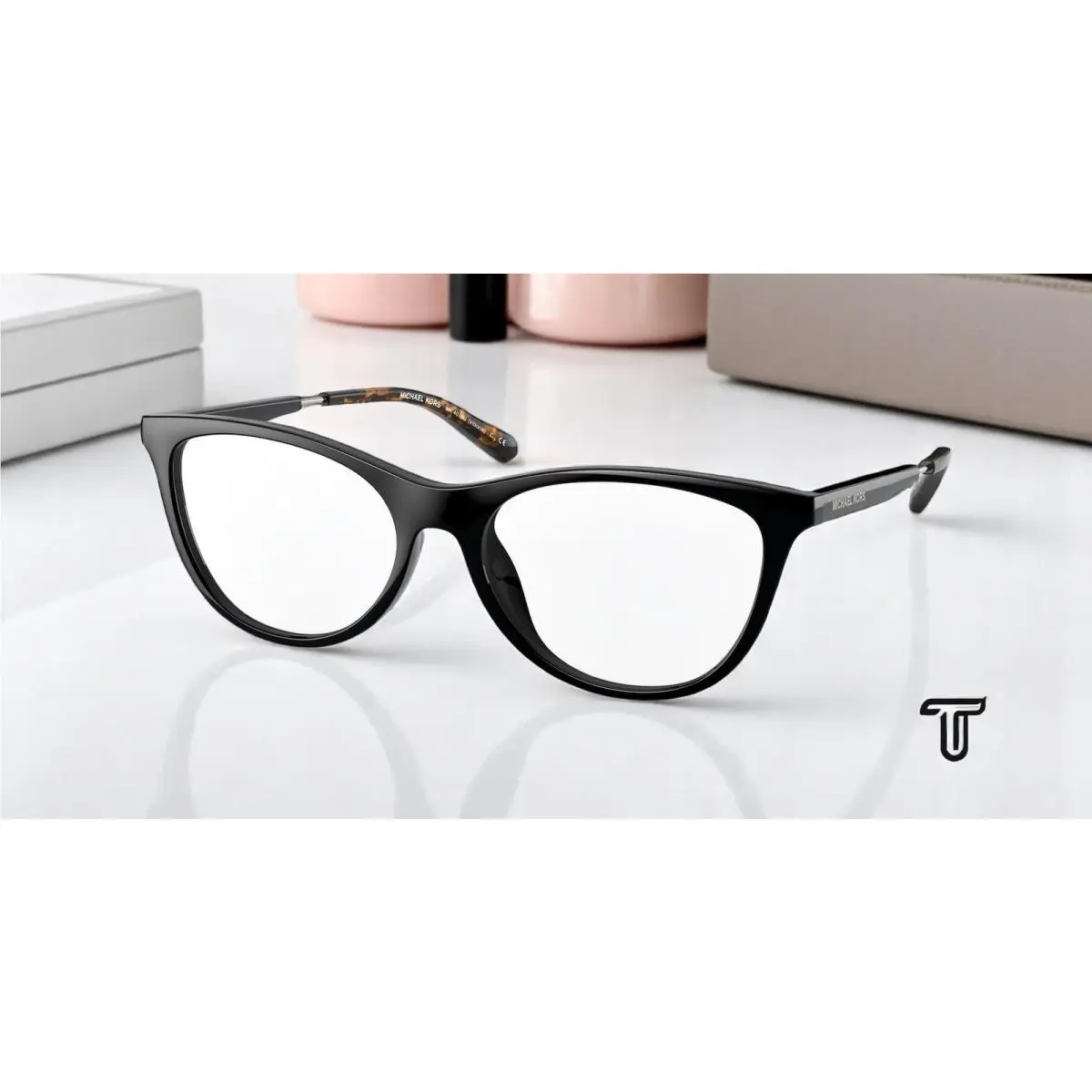 Michael Kors MK4078U 3332 Vittoria Black Demo Lens 52 mm Women`s Eyeglasses