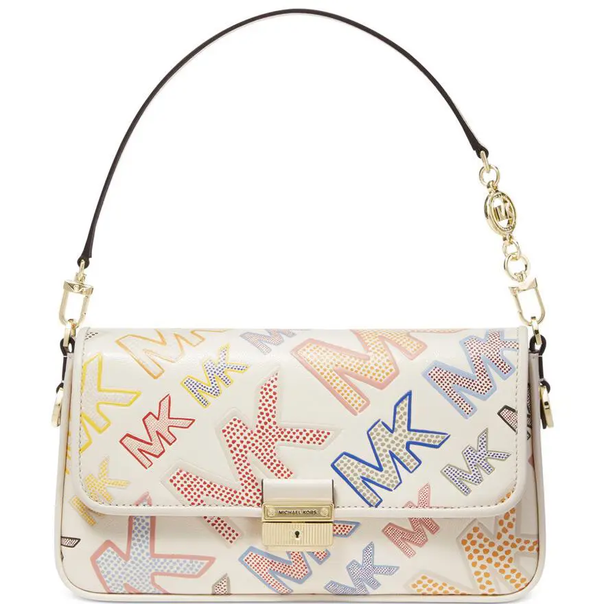 Michael Kors Signature Small Convertible Shoulder Bag Light Cream Multi